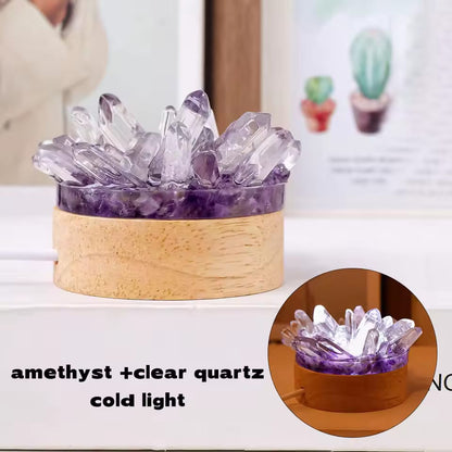 Natural Ametista Cristal Singel Point DIY Crystal Lamp reiki