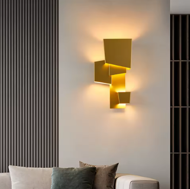 Gold Metal Led Wall Lamp Loft Decor